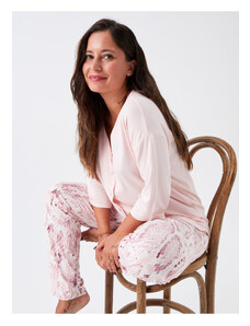 LC Waikiki V-Neck Patterned Women's Pajamas Set