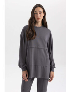 DEFACTO Regular Fit Crew Neck Long Sleeve Tunic