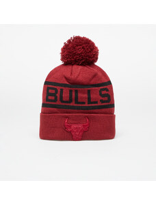 Čepice New Era Chicago Bulls Tonal Jake Bobble Knit Beanie Dark Red