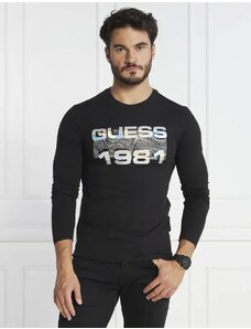 GUESS Tričko s dlouhým rukávem | Slim Fit