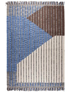 Modrý bavlněný koberec DUTCHBONE HAMPTON 160 x 230 cm