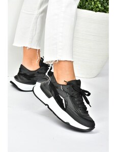 Fox Shoes Black Fabric Ležérní tenisky Sportovní obuv