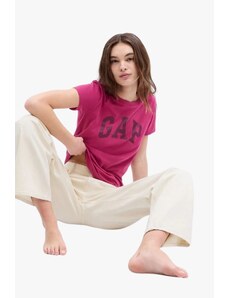 GAP SS CLASSIC TEE dámské tričko s krátkým rukávem tmavě růžová