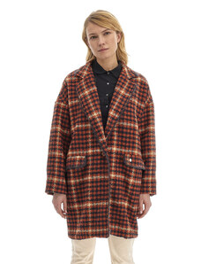 KABÁT LA MARTINA WOMAN OUTDOOR CHECKED BOUCLE