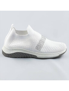 Bílé ažurové dámské boty se zirkony Colires, odcienie bieli XL (42) i392_19718-B