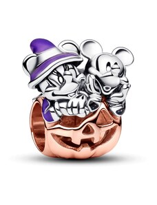 PANDORA Halloweenský dýňový přívěsek Disney Mickey Mouse a Minnie Mouse