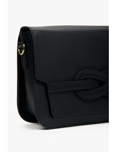 Black Italian Leather Shoulder Bag Estro ER001129833