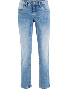 bonprix Strečové džíny Straight, zkrácené Modrá
