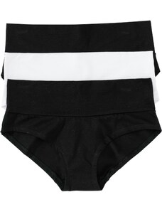 bonprix Těhotenské bokové kalhotky (3 ks v balení), organická bavlna Černá