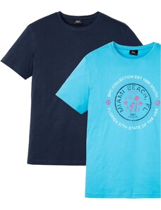 bonprix Tričko (2 ks v balení) Modrá