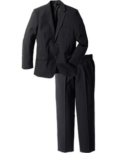 bonprix Oblek z recyklovaného polyesteru (2dílná souprava): sako a kalhoty Černá