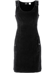 bonprix Strečové šaty z manšestru Černá