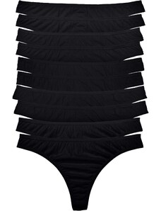 bonprix Kalhotky String (10 ks v balení) Černá
