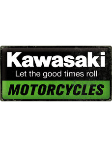 Nostalgic Art Plechová cedule Kawasaki Motorcycles 25 x 50 cm
