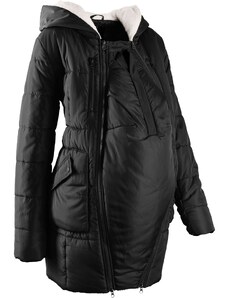 bonprix Těhotenská a nosící bunda s podšívkou Černá