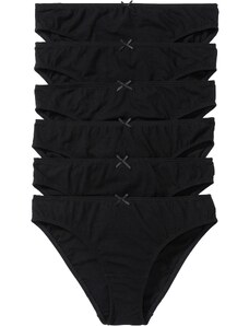 bonprix Kalhotky (6 ks v balení) Černá