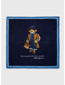 Vlněný šátek Polo Ralph Lauren tmavomodrá barva