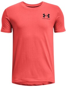 Triko Under Armour UA B SPORTSTYLE LEFT CHEST SS-RED 1363280-691