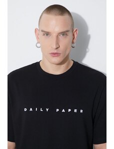 Bavlněné tričko Daily Paper Alias Tee černá barva, s aplikací, 2021181