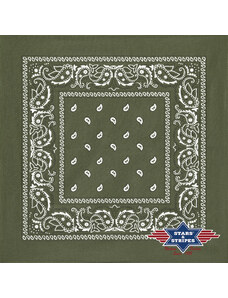 Stars and Stripes Bavlněný šátek - bandana (zelená 10)