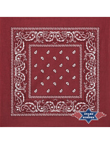 Stars and Stripes Bavlněný šátek - bandana (bordó 01)