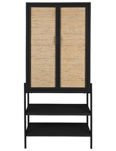 Černá šatní skříň DUTCHBONE YASU 160 x 70 cm