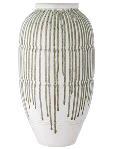 Bílo-zelená kameninová váza Bloomingville Scarlet 25,5 cm