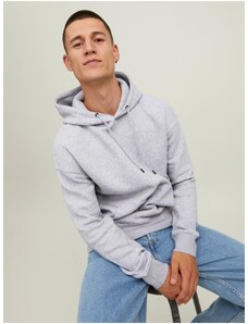 Světle šedá pánská mikina s kapucí Jack & Jones Star - Pánské