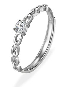 MAJYA Stříbrný nastavitelný prsten s kamínkem ALEXIA 10333