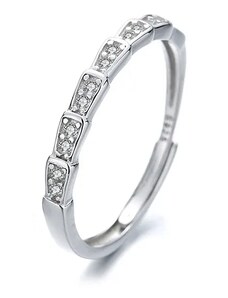 MAJYA Stříbrný nastavitelný prsten s kamínkem ANTONELLA 10335