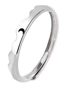 MAJYA Stříbrný nastavitelný prsten MOON 10339