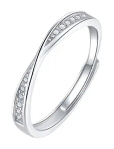 MAJYA Stříbrný nastavitelný prsten s kamínkem BELLA 10331