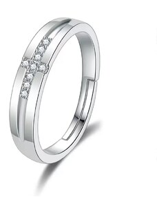 MAJYA Stříbrný nastavitelný prsten se zirkony LAURA 10358
