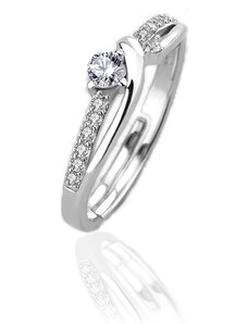 MAJYA Stříbrný nastavitelný prsten se zirkony LUCIA 10359