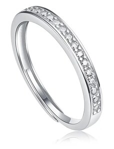 MAJYA Stříbrný nastavitelný prsten se zirkony CLARA 10349