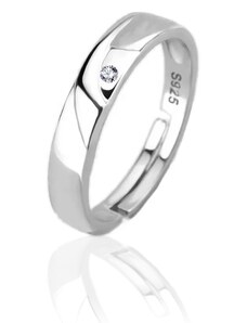 MAJYA Stříbrný nastavitelný prsten s kamínkem LUCIUS 10360