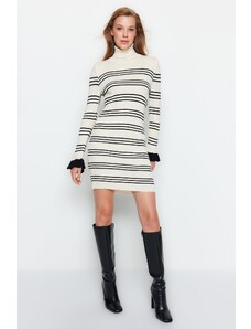 Trendyol Stone Mini Turtleneck Sweater Dress