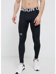 Tréninkové legíny Under Armour černá barva, hladké, 1366075