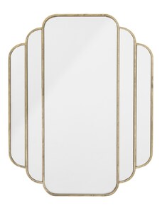 Mosazné kovové zrcadlo Bloomingville Mas 80 x 63 cm