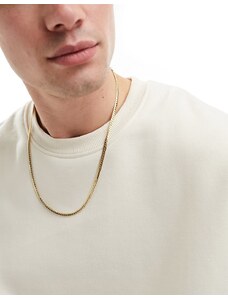Lost Souls stainless steel Herringbone chain necklace in gold