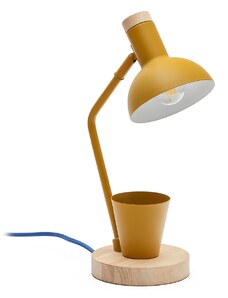 Žlutá kovová stolní lampa Kave Home Katia