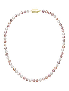 Evolution Group s.r.o. Perlový náhrdelník z říčních perel se zapínáním ze 14 karátového zlata 922004.3/9267A multi