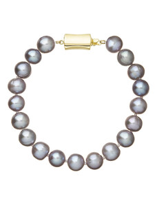 EVOLUTION GROUP Perlový náramek z říčních perel se zapínáním ze 14 karátového zlata 923010.3/9267A grey