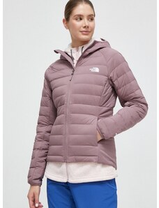 Péřová sportovní bunda The North Face Belleview růžová barva