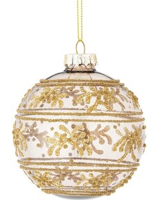 Zlatá skleněná vánoční ozdoba Bloomingville Ciana 8 cm