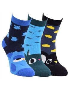 RS Dětské veselé protiskluzové froté ponožky VIO kluk 27-30