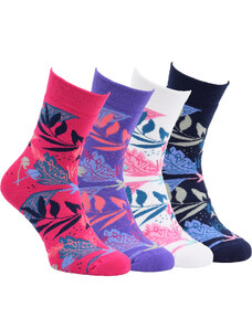 LISTY dámské veselé froté ponožky OXSOX mix barev 35-38