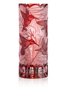 Bohemia Crystal Ručně broušená váza Tropical Rubín 300mm