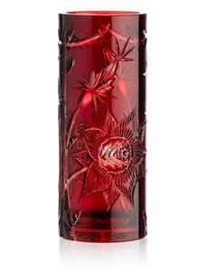 Bohemia Crystal Ručně broušená váza Sunset Rose Rubín 300mm