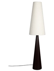 Tmavě hnědá kovová stojací lampa DUTCHBONE MIKI 166 cm